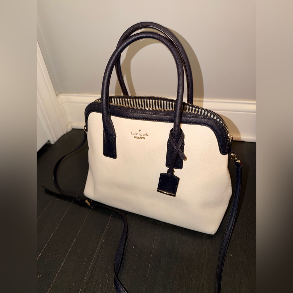 Kate Spade White and Navy Blue